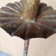 Brutalist gilded wrought iron floor lamp base 1970