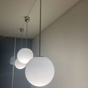 3 Giso ball pendant lights by Gispen