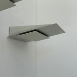 Pair of vintage wall lights, cast aluminum, France 1970