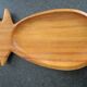 Plateau forme ananas teck vintage 33 cm