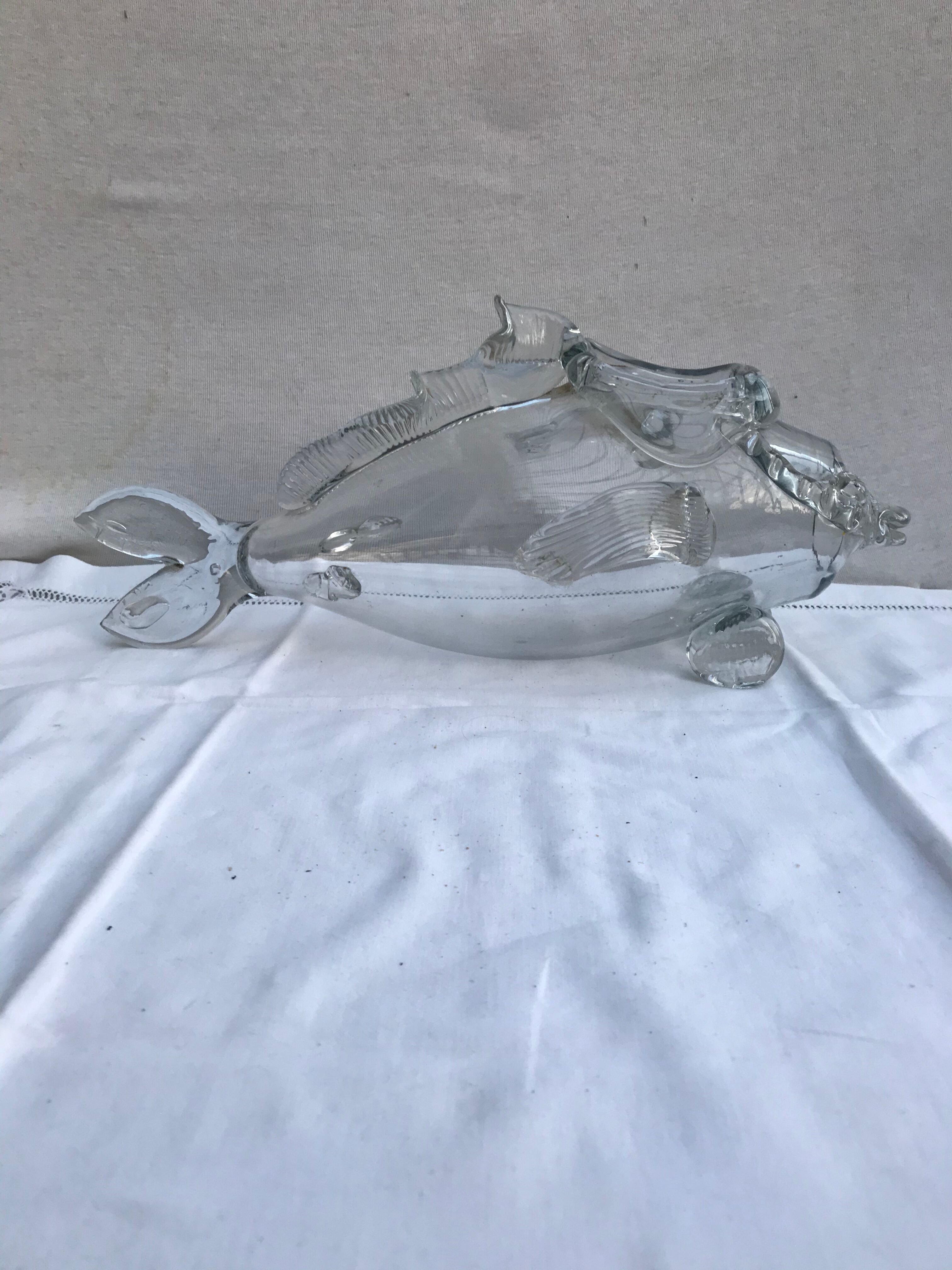 Ancient vase shape fish glass