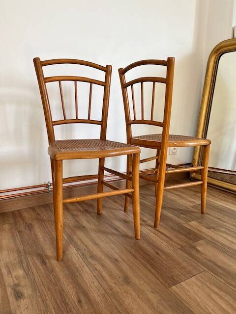 Pair of cane chairs
