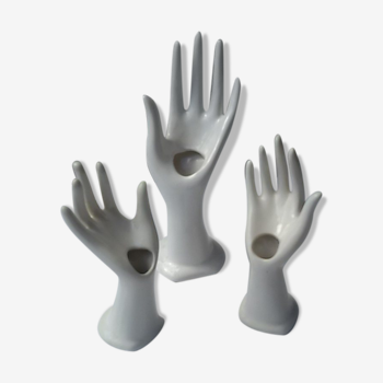 Set of three vases hand