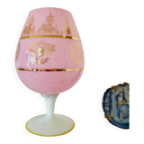 Large Italian opaline cup with small relief cameos.