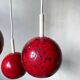 Vintage hanging lamp/cascade lamp in enamel, retro lamp, 70's
