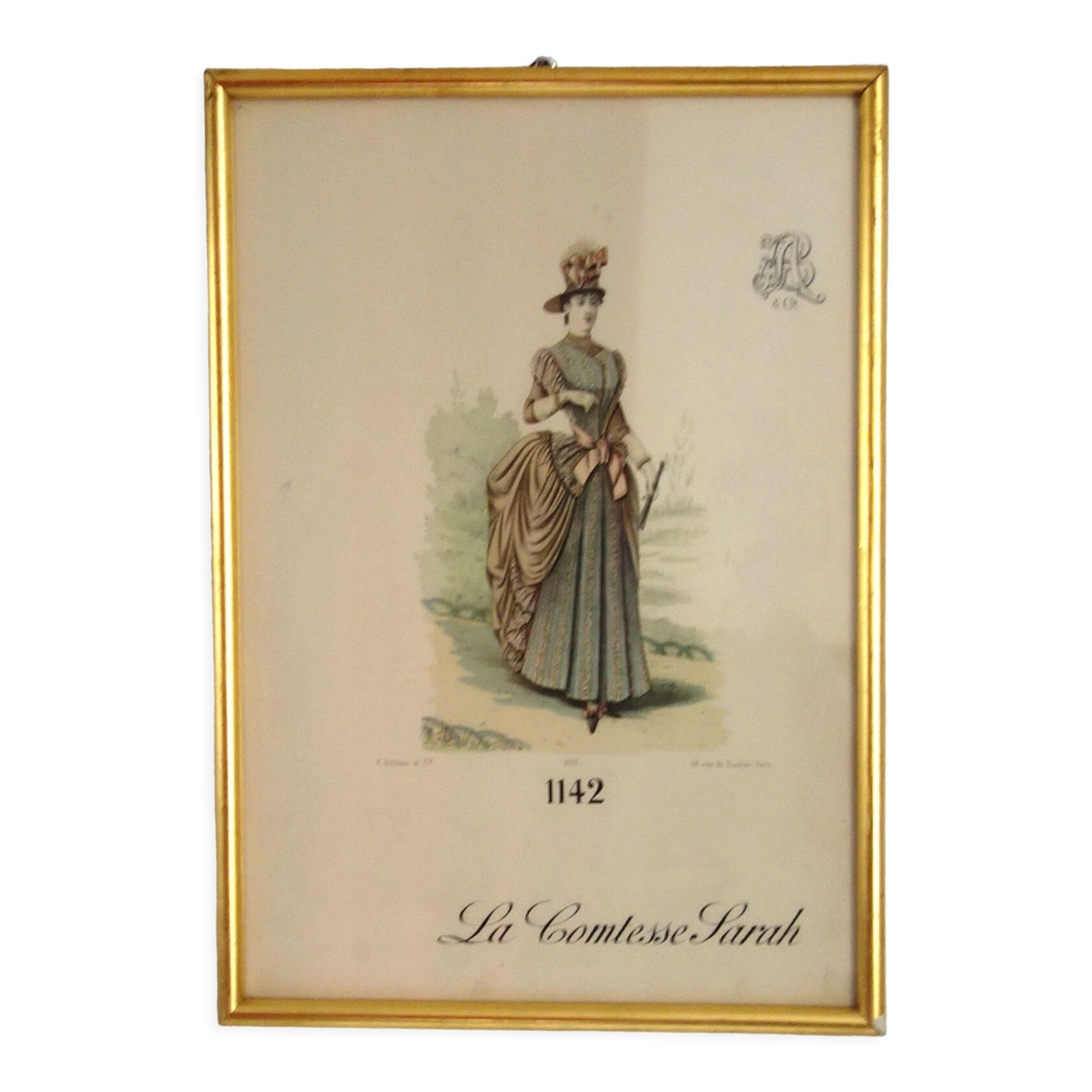 Gravure de mode "La comtesse Sarah" vers 1890