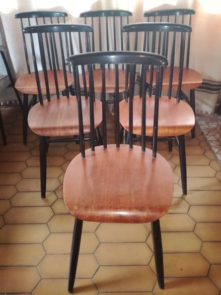 Fanett chair set by Ilmari Tapiovaraaa