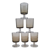 Set of 6 Luminarc smoked Sweden glasses