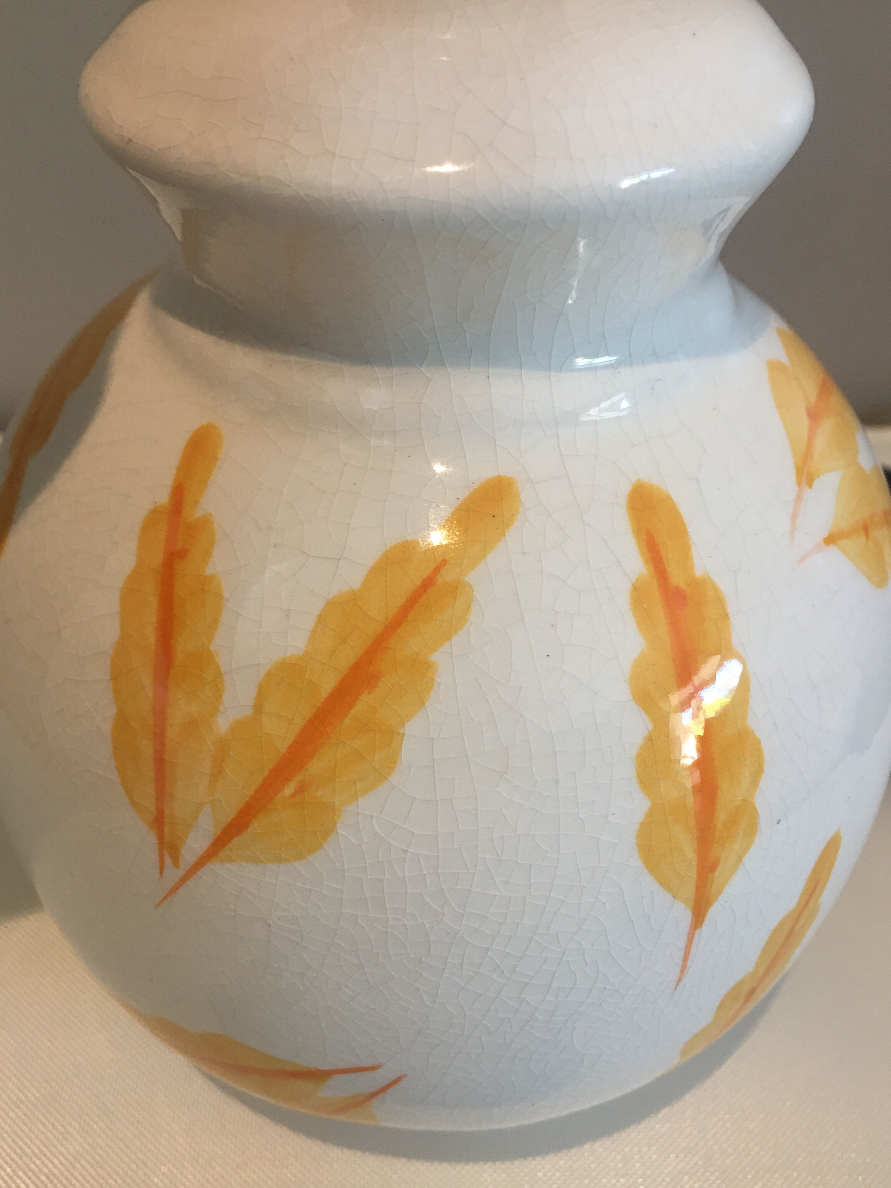 Pied de lampe « feuilles »