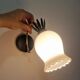 Duo appliques en opaline laiton finition noir