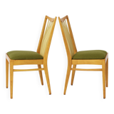 Paire de chaises vintage modernes du milieu du siècle des années 1950 – Bois de hêtre massif et bois frais