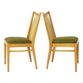 Paire de chaises vintage modernes du milieu du siècle des années 1950 – Bois de hêtre massif et bois frais