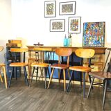 Series of 6 chairs bistro Baumann and Luterma