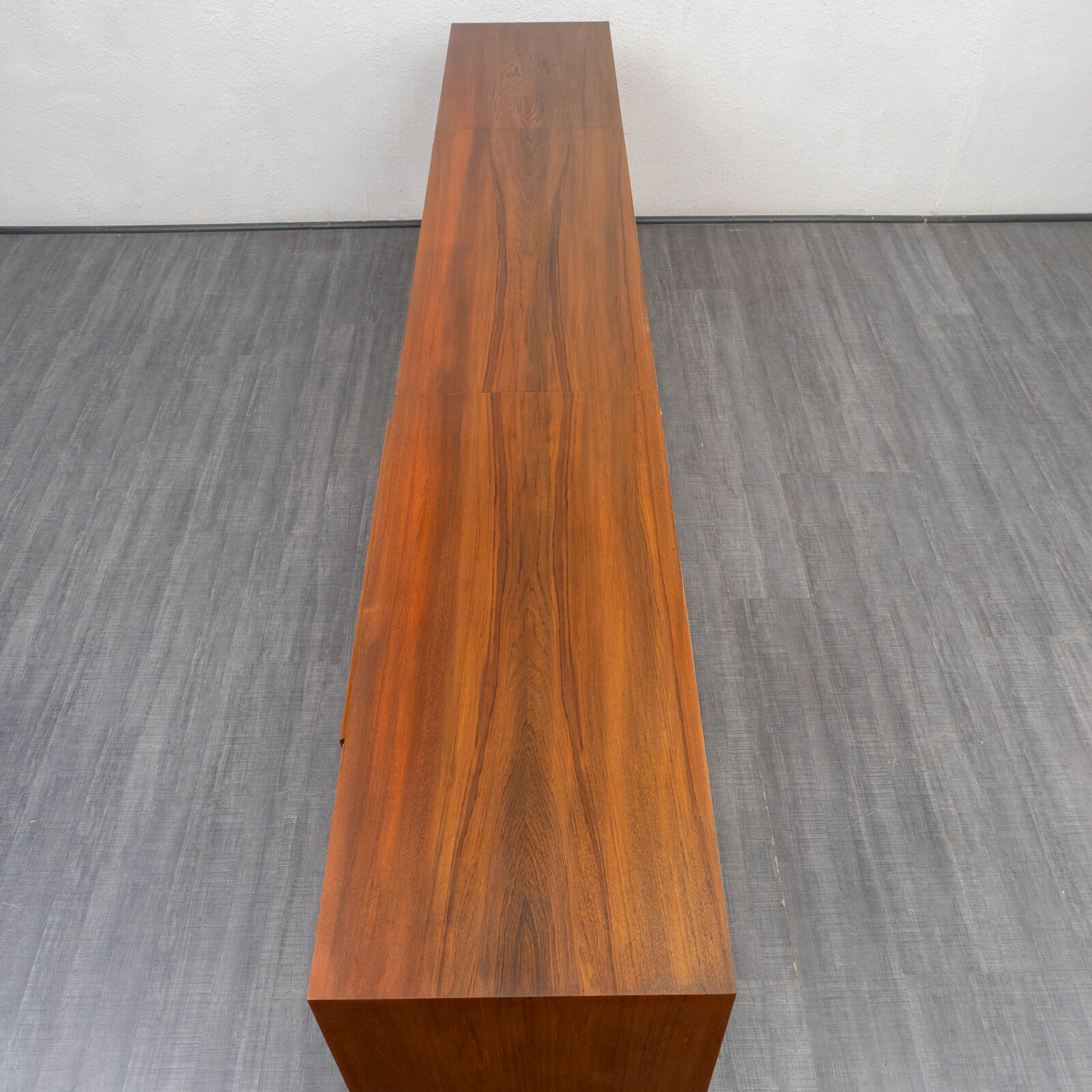 Very large enfilade, 60s, teak, restored, 293cm