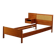 Lit vintage design with bedside table, teak veneer, fabric, 1960s.