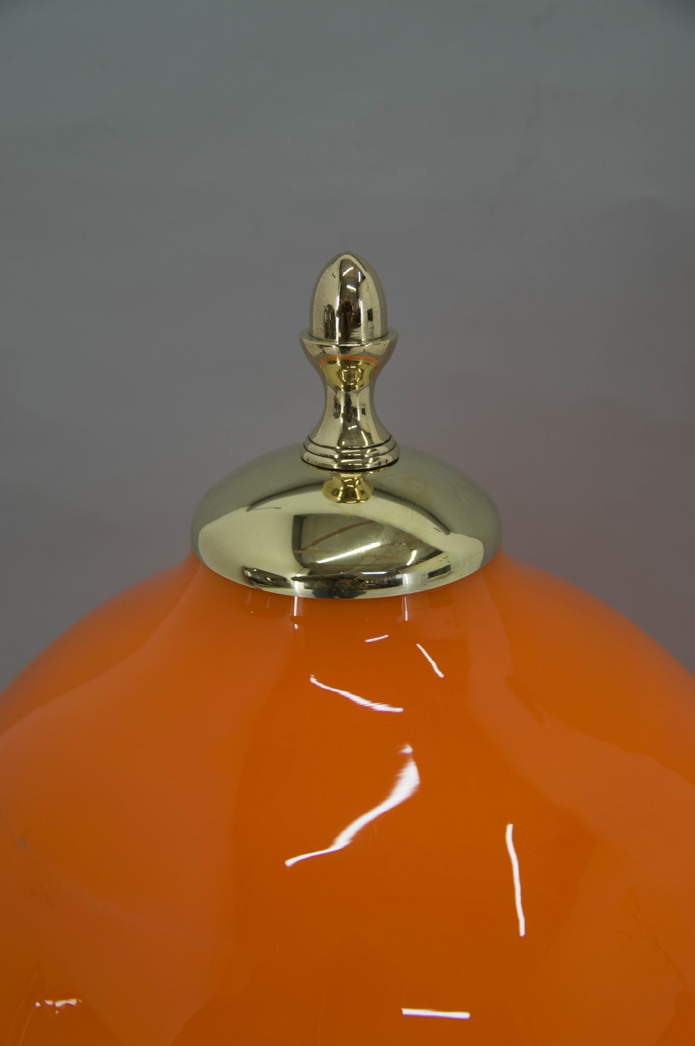 Postmodern orange glass table/floor lamp, 2000s