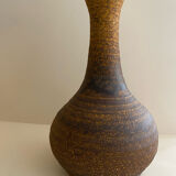 Golden yellow ochre Accolay ceramic vase