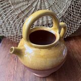 Provençal terracotta pitcher/jug with yellow glaze