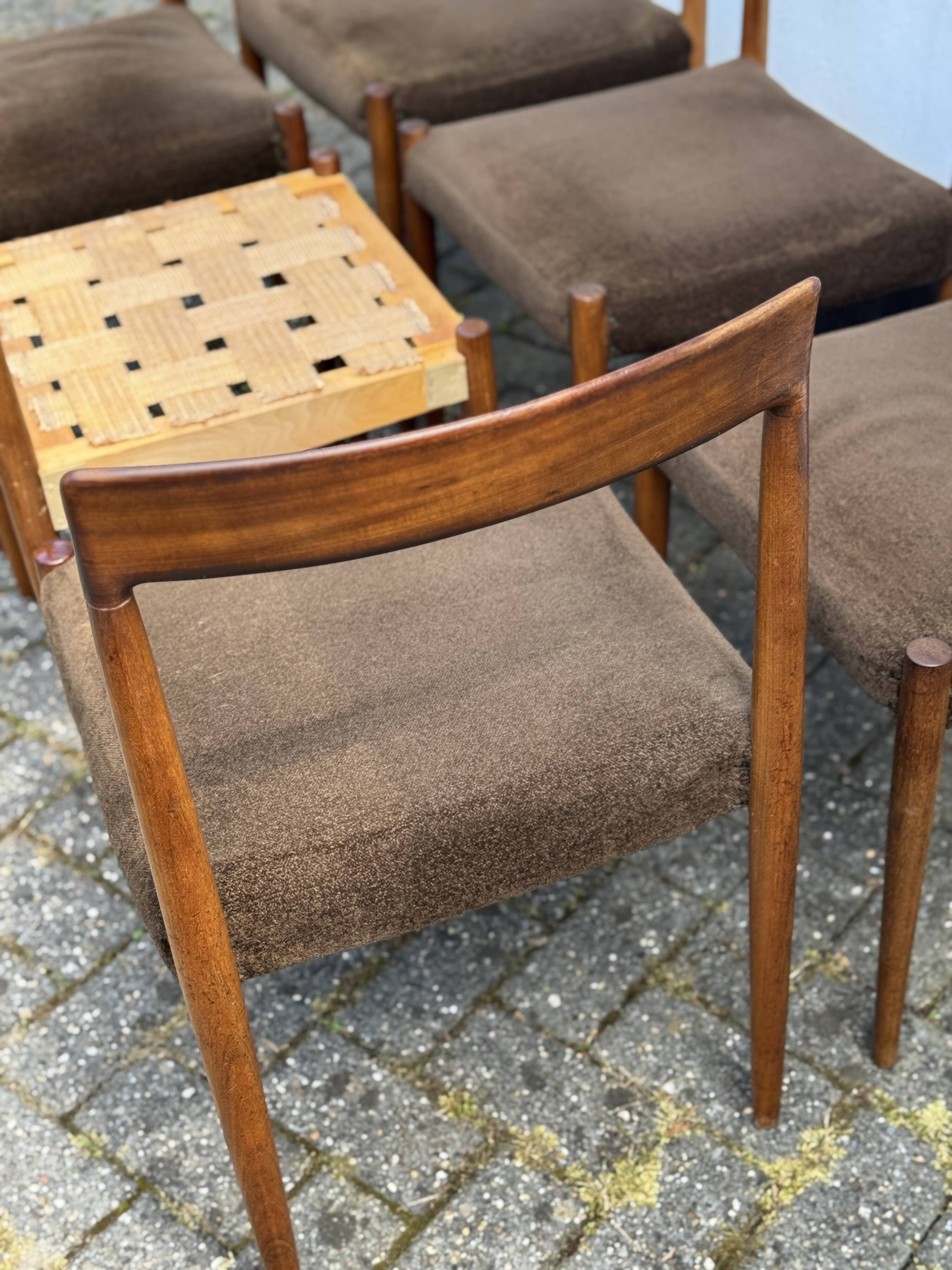 Ensemble de salle à manger vintage Lubke 8 pièces