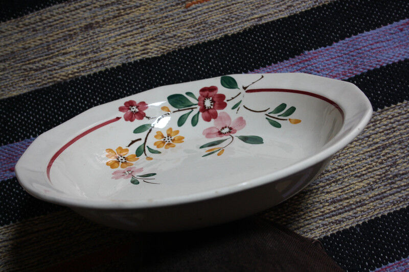 Salad bowl - floral motif - Sarreguemines