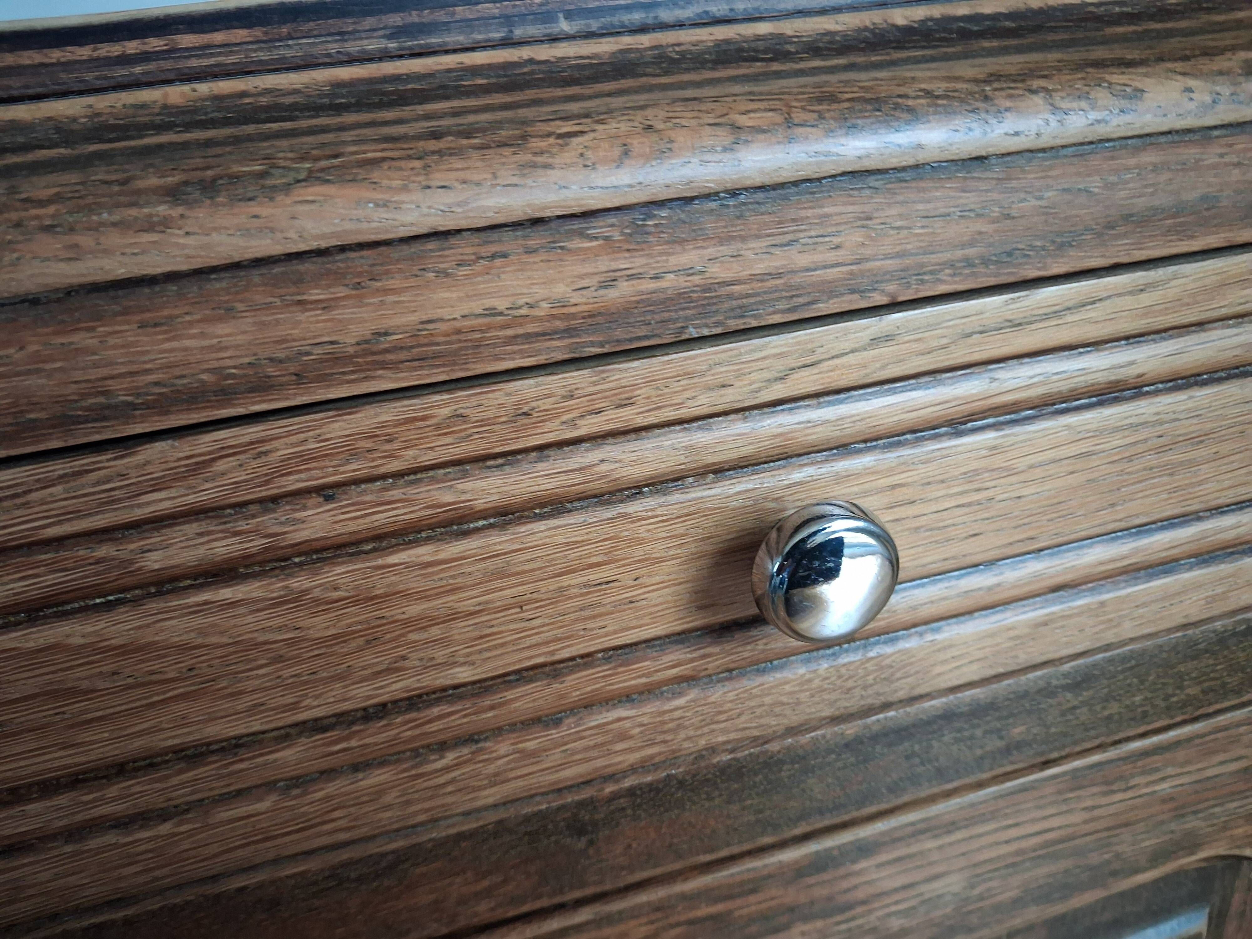 Solid oak bedside table