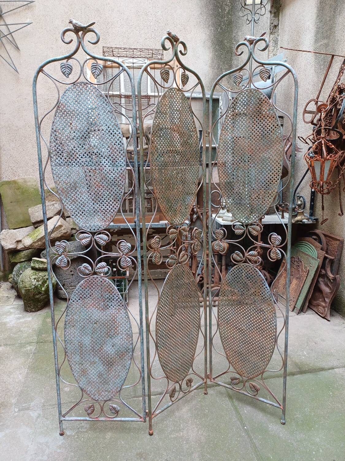 Bird screen, wrought iron, 1960s-70s