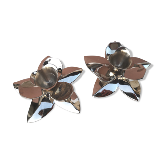 Metal candlestick shapes "flower"