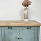 1950s wooden sideboard with blue patina