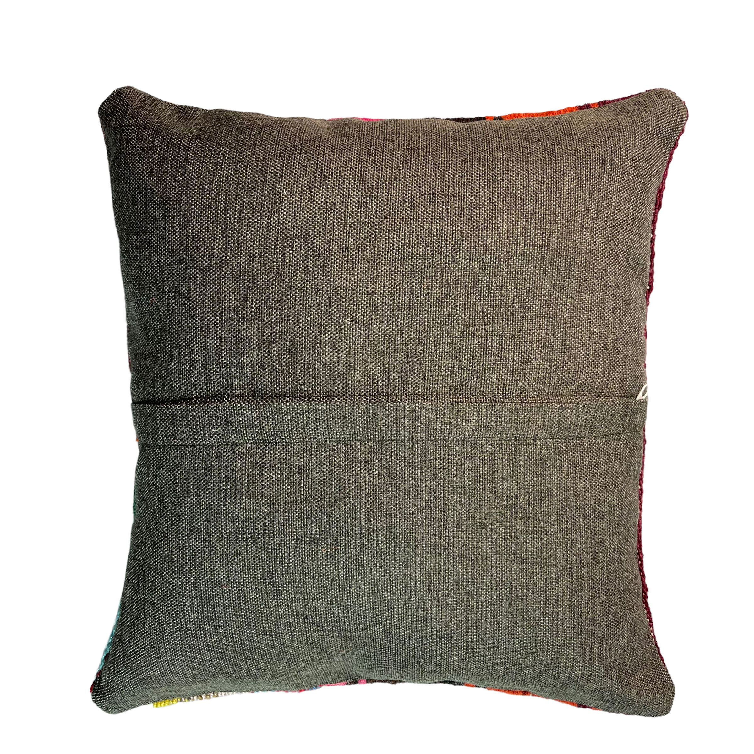 Vintage turkish kilim cushion cover 40 x 40 cm