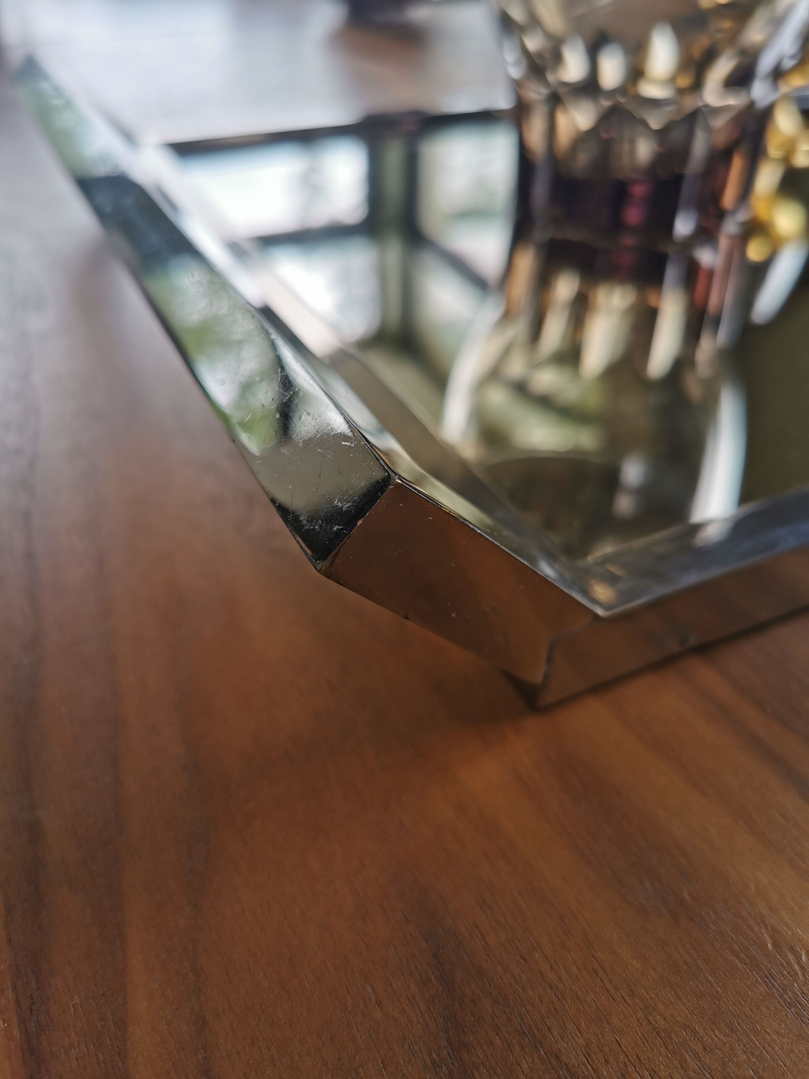 Art deco rectangular mirror tray