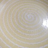 Lot de 5 anciennes assiettes plates Longchamp jaune soleil