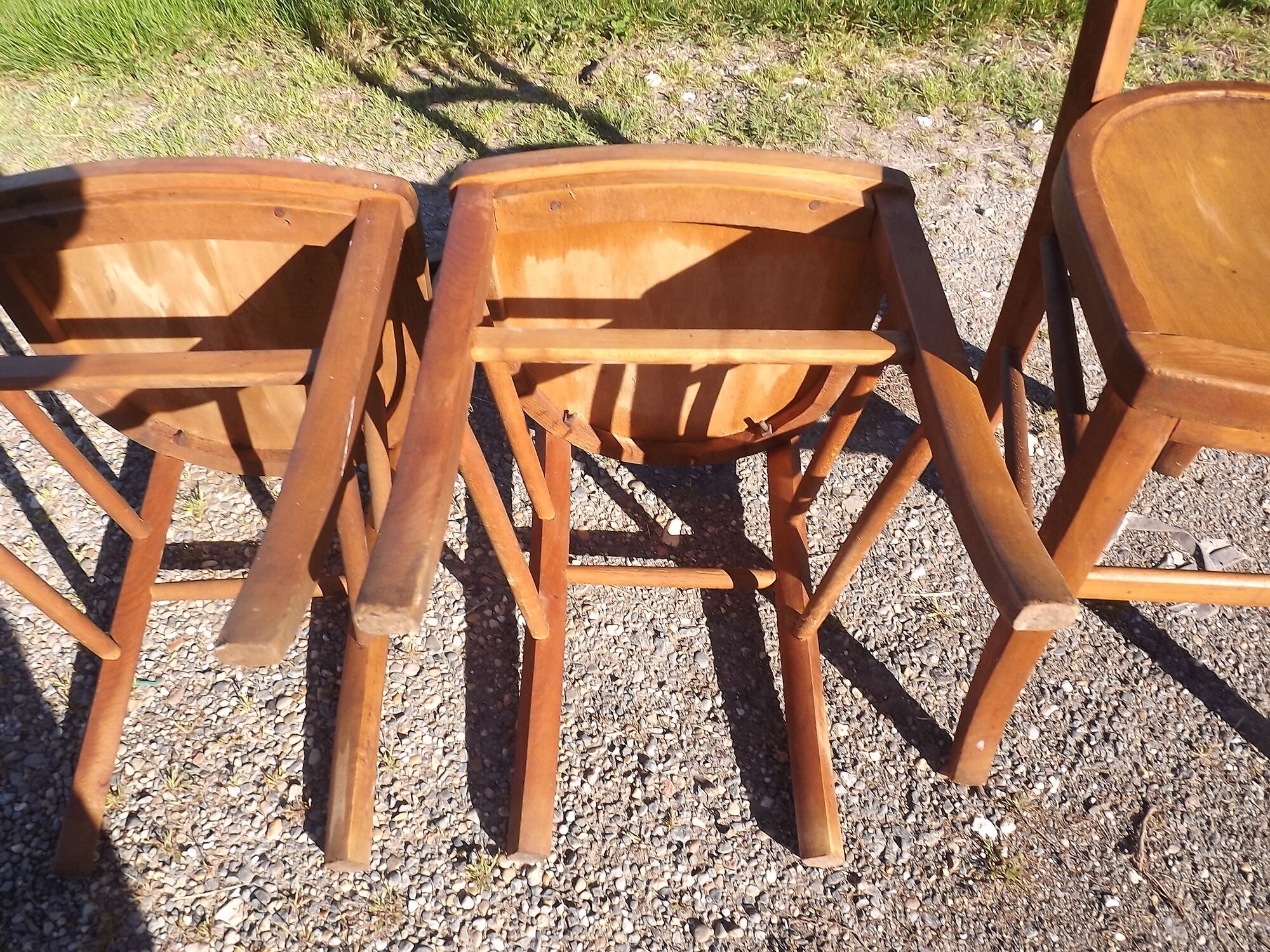 3 bistrot chairs years 60