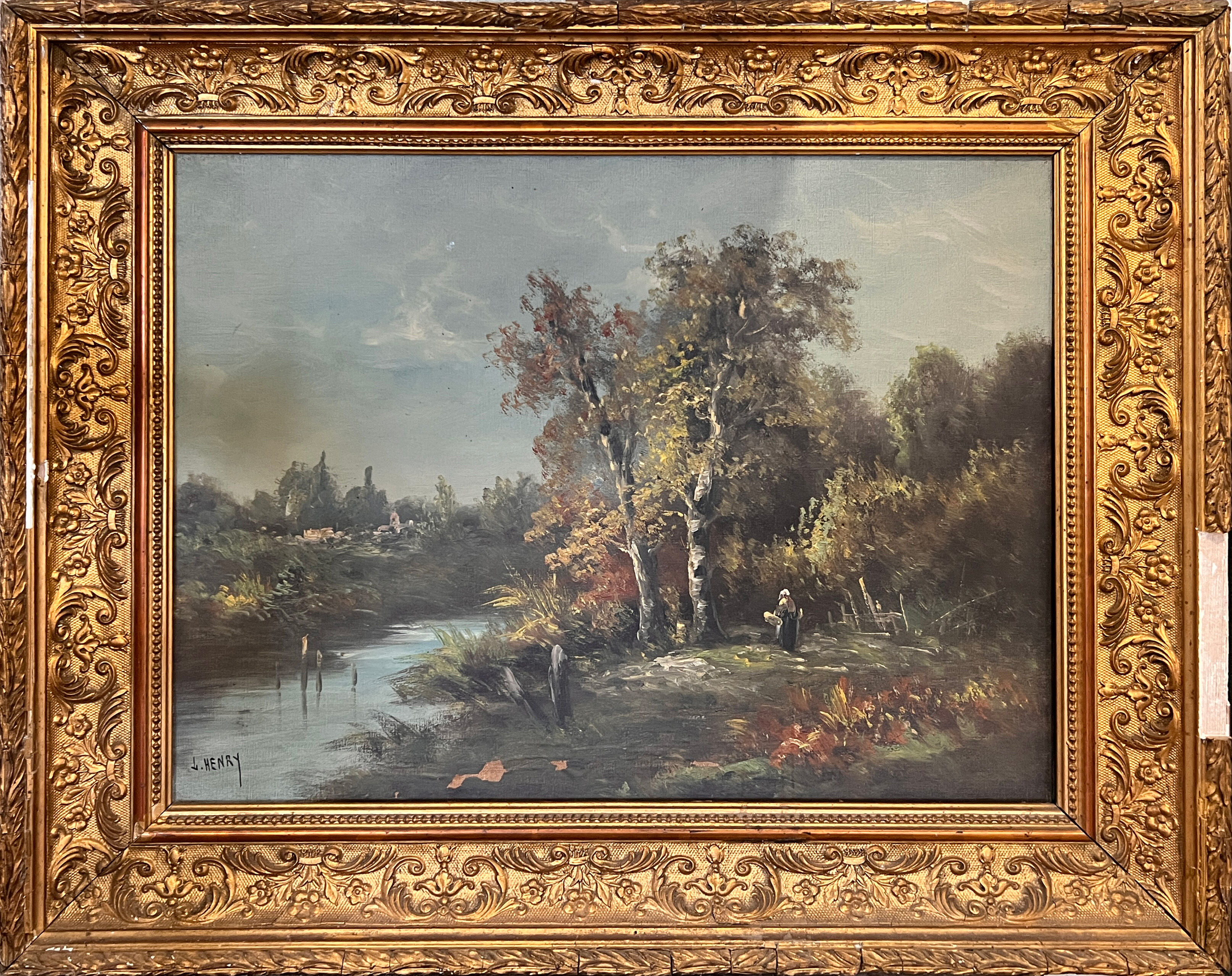 Oil on canvas by Lucien Henry