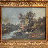 Oil on canvas by Lucien Henry