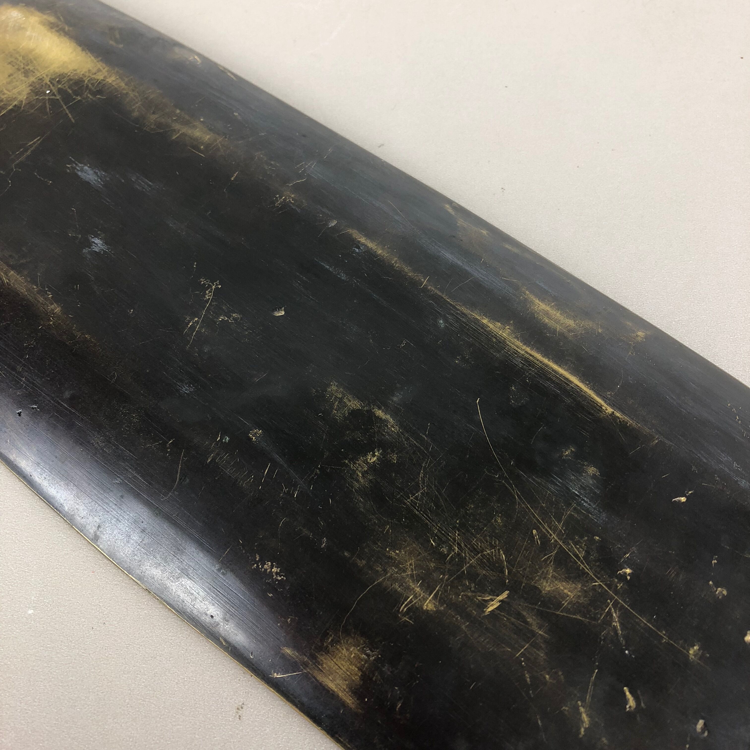 Heavy Large Brass Shell Plate Desk Element Hagenauer Era, Austria, 1950s