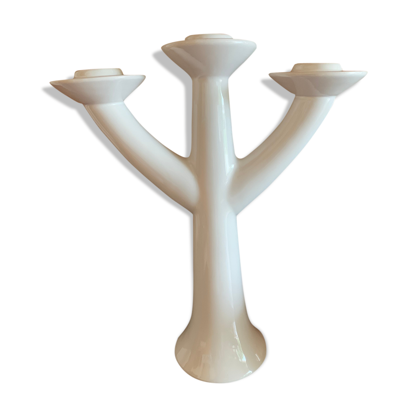 Swedish chandelier white ceramic 3 fires