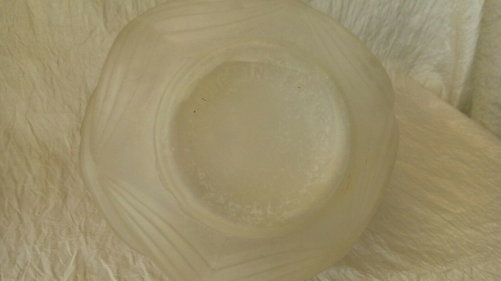 Compressed glass ball vase france art deco