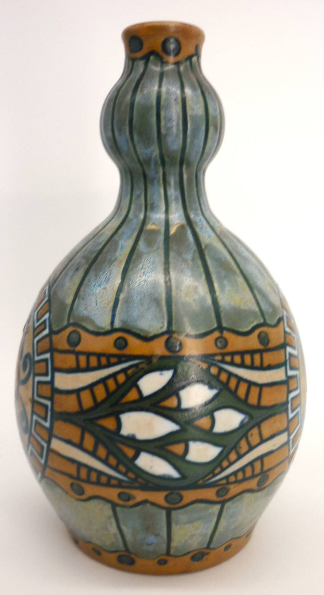 Glazed stoneware vase, Art Deco circa 1920, signed Kèramis, Charles Catteau.