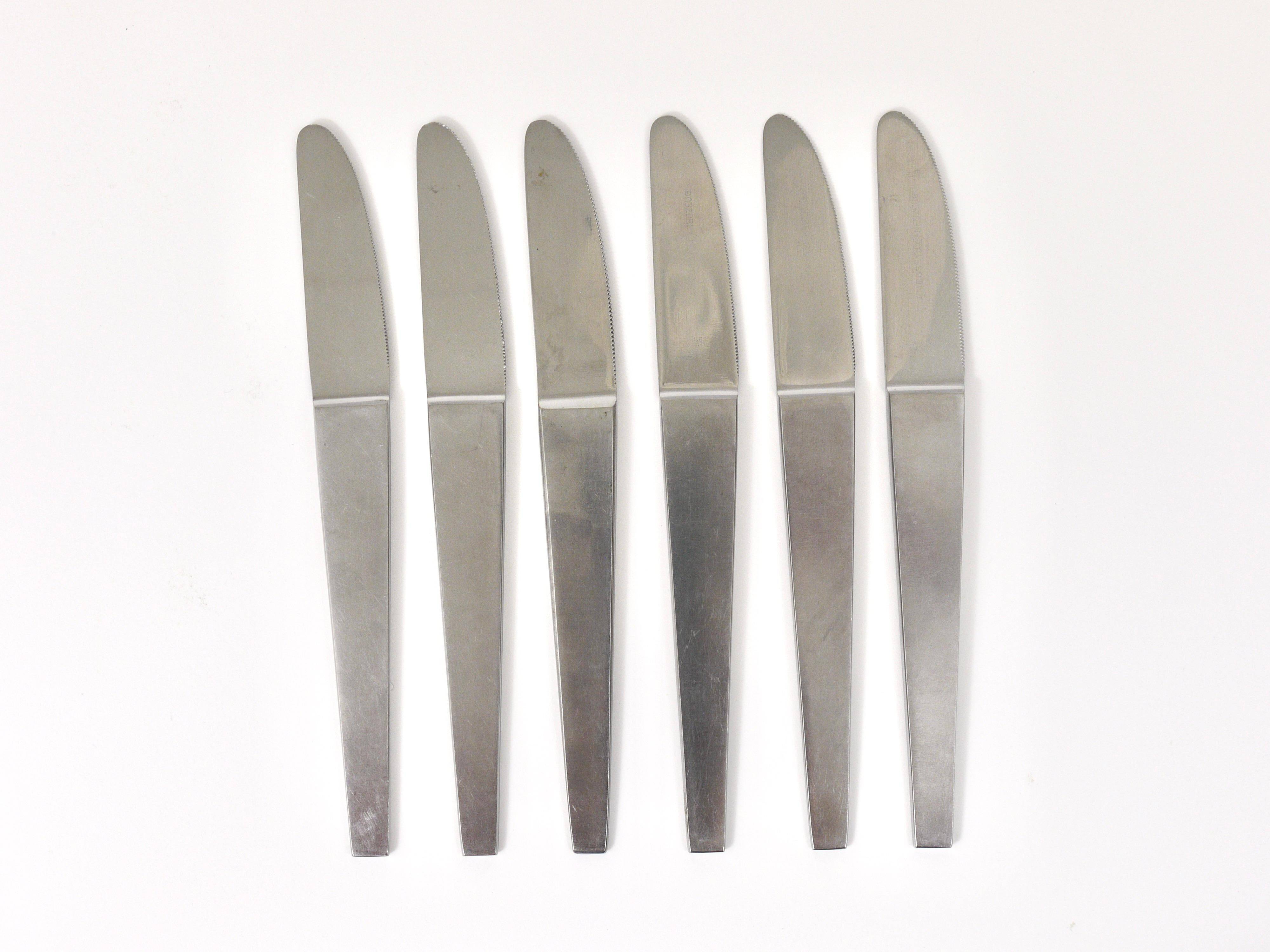 Carl Auböck 2060 Cutlery, 42 pcs., Complete for 6 People, Hammered Austria, 1950