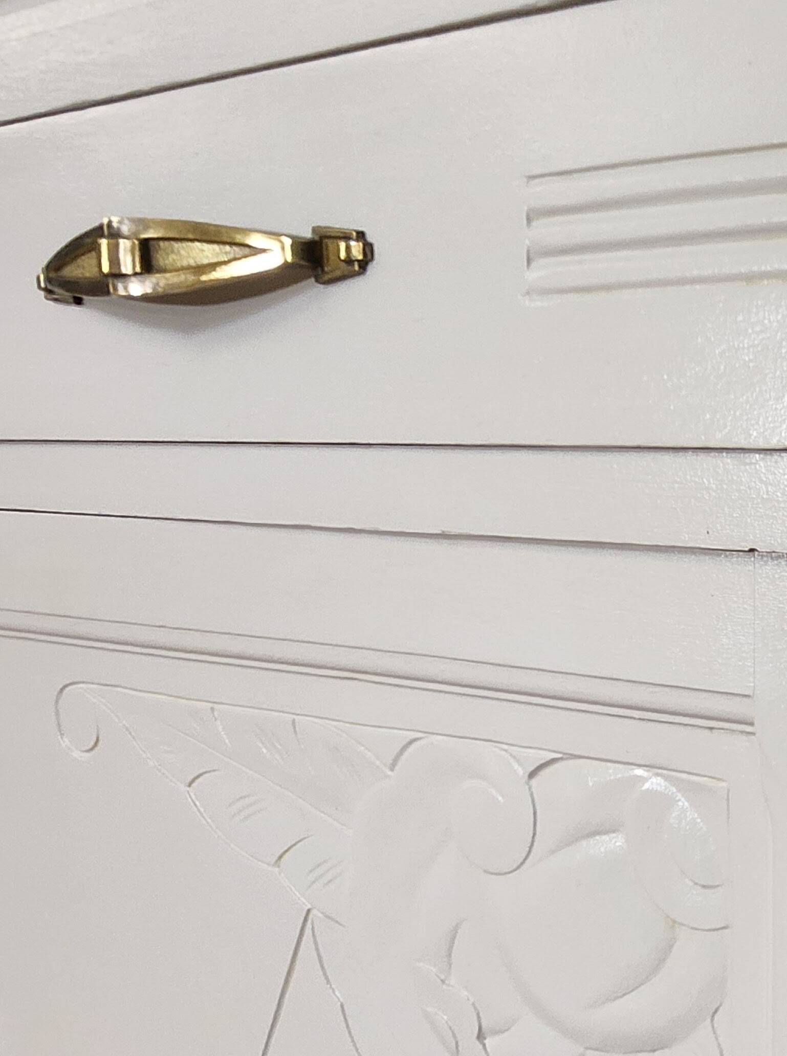 UNIQUE WHITE ART DECO SIDEBOARD