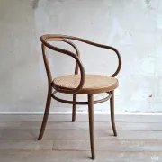 Ensemble de 4 chaises brunes 209, Ligna, années 1970