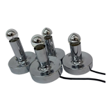 Set of 2 Space age chrome bedside lamps , 1970’s