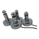 Lot de 2 lampes de chevet chromées de l’ère spatiale, années 1970