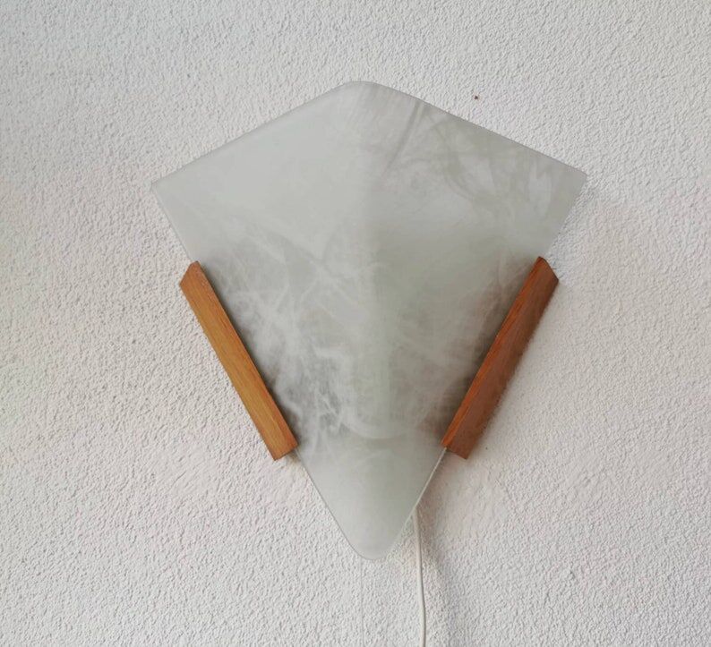 Glass wall lamp, 1980s