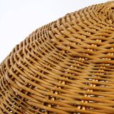 Very rare original XXL rattan ball pendant lamp | Mid Century Modern | Ø 66