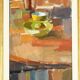 Large Original Swedish Oil on Canvas – “Still Life” by Ingvar Hällgren – Signed – Vintage & Framed – 89 × 42 cm (35" × 16.5")