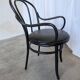 Vintage Thonet Style Dining Chair: Black Bentwood Cane Seat