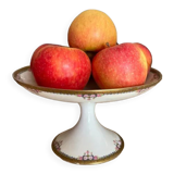 Coupe à fruits en porcelaine signée