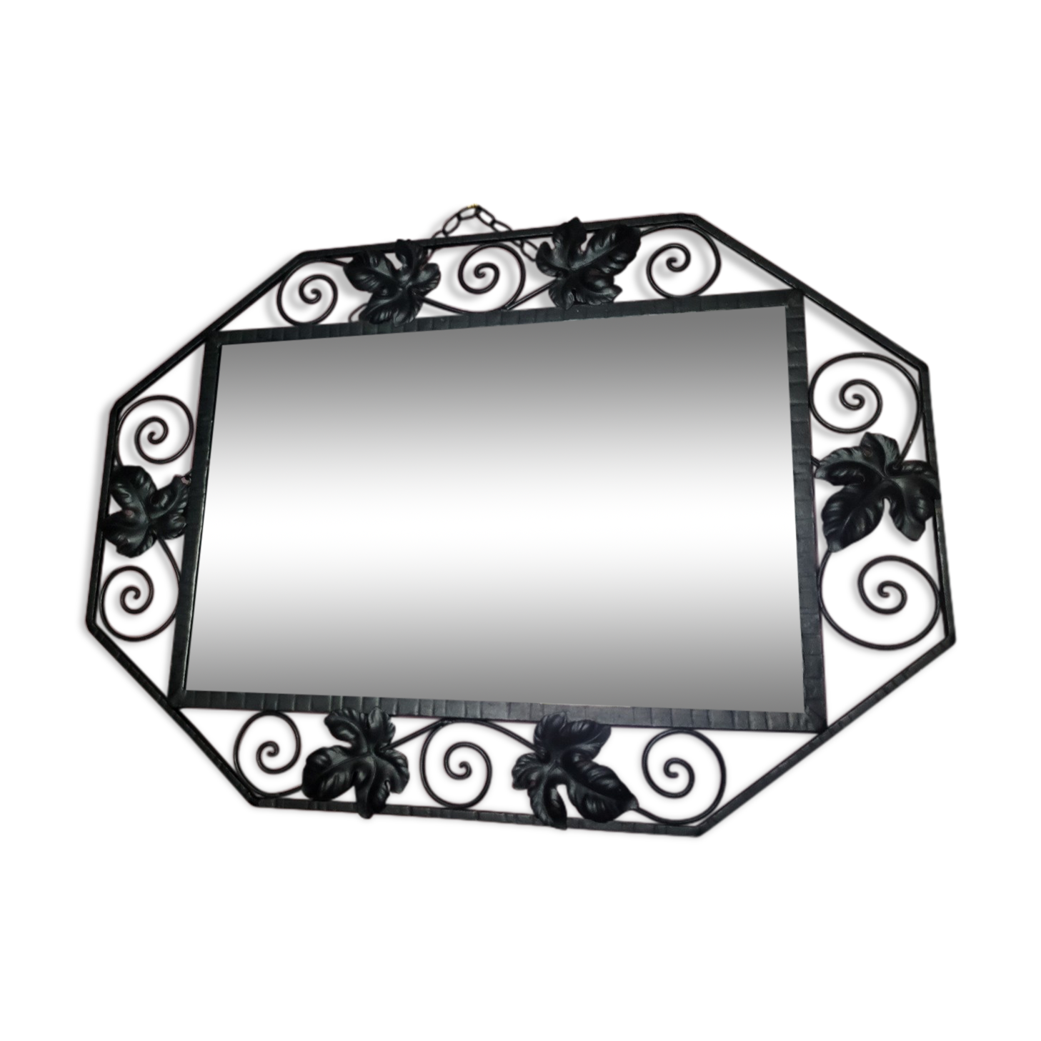 Miroir art déco fer forgé