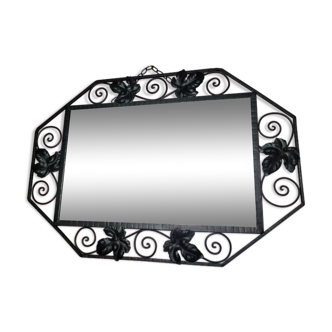 Art Deco wrought iron mirror